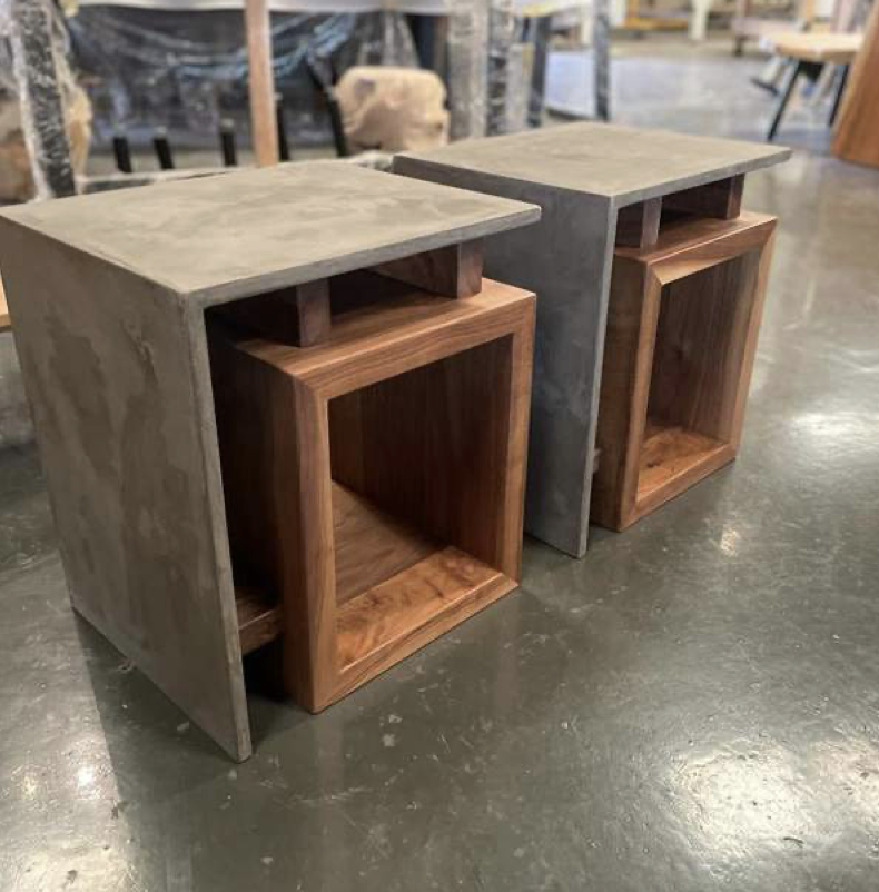 Custom concrete furniture