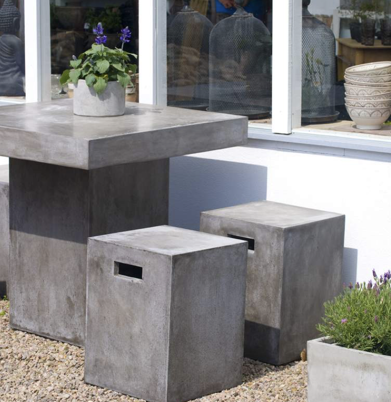 Custom concrete furniture